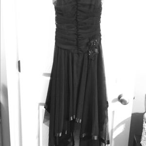 Thea Dora Strapless Dress -Black